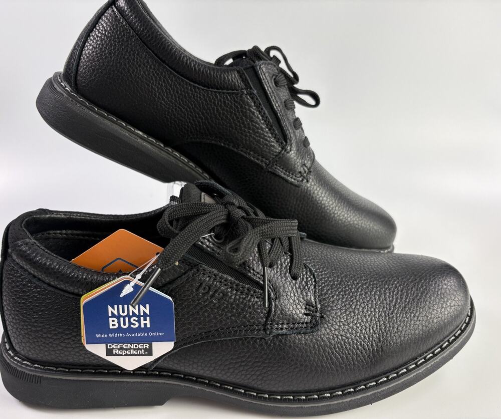 Nunn Bush Otto Men's Size 8.5 W Black Leather Casual Classic Oxford Dress Shoes